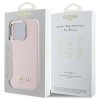 Guess GUHCP16LSMBSLP iPhone 16 Pro 6.3  różowy/pink hardcase Silicone Script Metal Logo & Frame